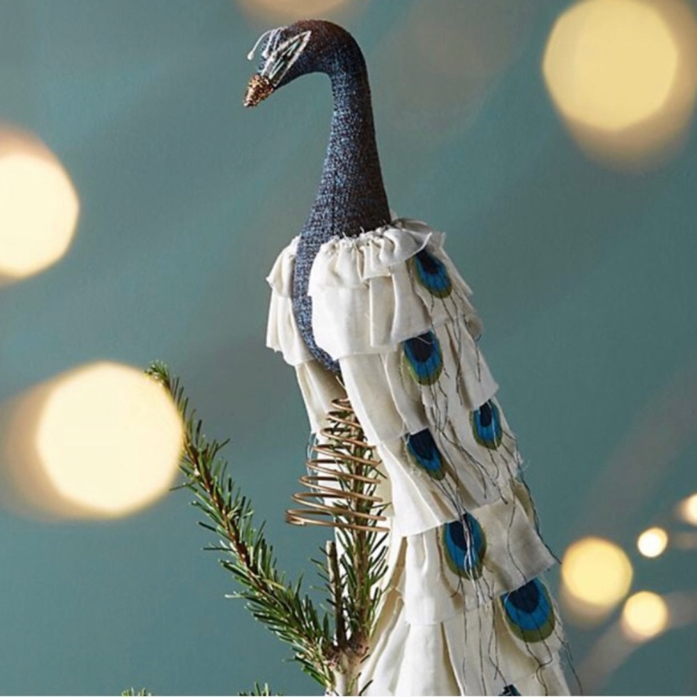 New Elegant Peacock Tree Topper